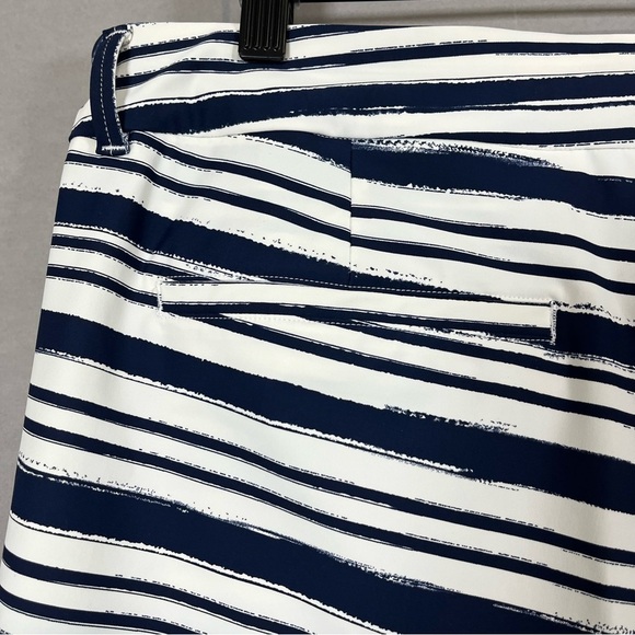 Spanx White Navy Striped Chino Shorts - Picture 5 of 12